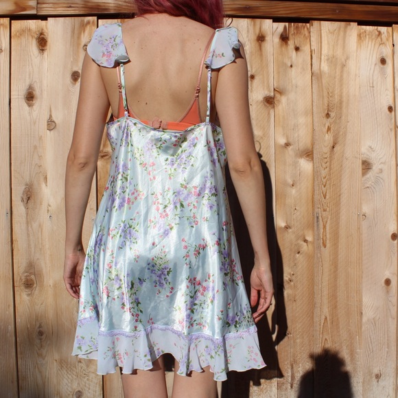 Vintage Floral 2 Piece Slip Dress π + Sheer Robe - Picture 7 of 16